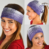 Philippines Barong Style Neck Gaiter with Polynesian Art and Leaf Motif Purple Color LT03 - Polynesian Pride