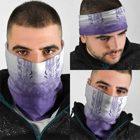 Philippines Barong Style Neck Gaiter with Polynesian Art and Leaf Motif Purple Color LT03 - Polynesian Pride