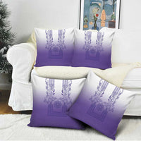 Philippines Barong Style Pillow Cover with Polynesian Art and Leaf Motif Purple Color LT03 - Polynesian Pride