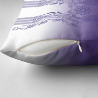Philippines Barong Style Pillow Cover with Polynesian Art and Leaf Motif Purple Color LT03 - Polynesian Pride