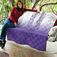 Philippines Barong Style Quilt with Polynesian Art and Leaf Motif Purple Color LT03 - Polynesian Pride