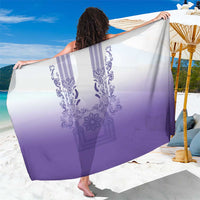 Philippines Barong Style Sarong with Polynesian Art and Leaf Motif Purple Color LT03 One Size 44 x 66 inches Purple - Polynesian Pride