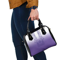 Philippines Barong Style Shoulder Handbag with Polynesian Art and Leaf Motif Purple Color LT03 - Polynesian Pride