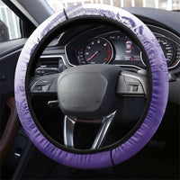 Philippines Barong Style Steering Wheel Cover with Polynesian Art and Leaf Motif Purple Color LT03 - Polynesian Pride