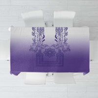 Philippines Barong Style Tablecloth with Polynesian Art and Leaf Motif Purple Color LT03 Purple - Polynesian Pride