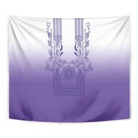 Philippines Barong Style Tapestry with Polynesian Art and Leaf Motif Purple Color LT03 - Polynesian Pride