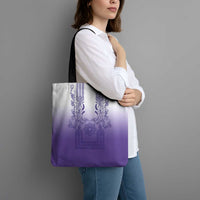 Philippines Barong Style Tote Bag with Polynesian Art and Leaf Motif Purple Color LT03 - Polynesian Pride