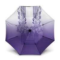 Philippines Barong Style Umbrella with Polynesian Art and Leaf Motif Purple Color LT03 One Size Folded 11.42 inch Opened Diameter 37.4 inch Purple - Polynesian Pride