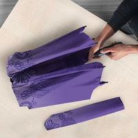 Philippines Barong Style Umbrella with Polynesian Art and Leaf Motif Purple Color LT03 - Polynesian Pride