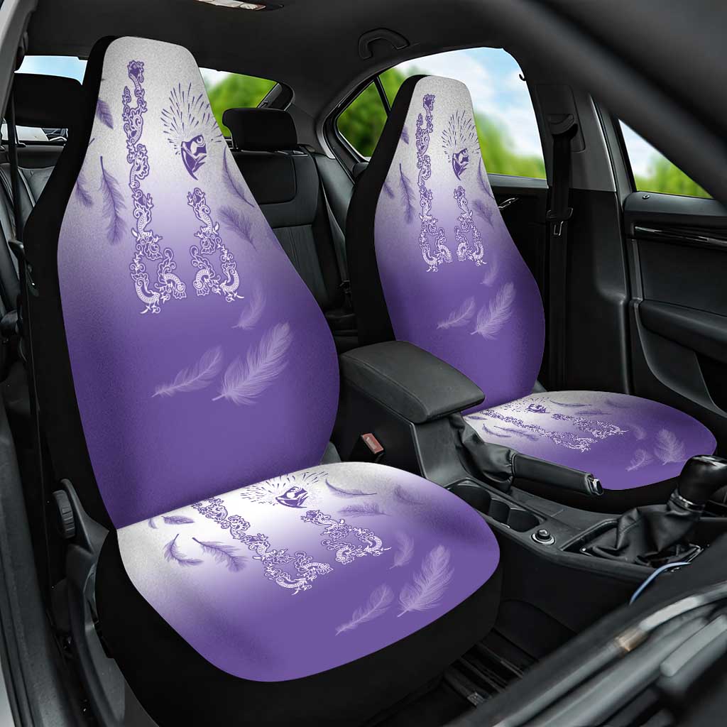 Philippines National Costume Style Car Seat Cover Barong Tagalog and Eagle Feather Purple Color