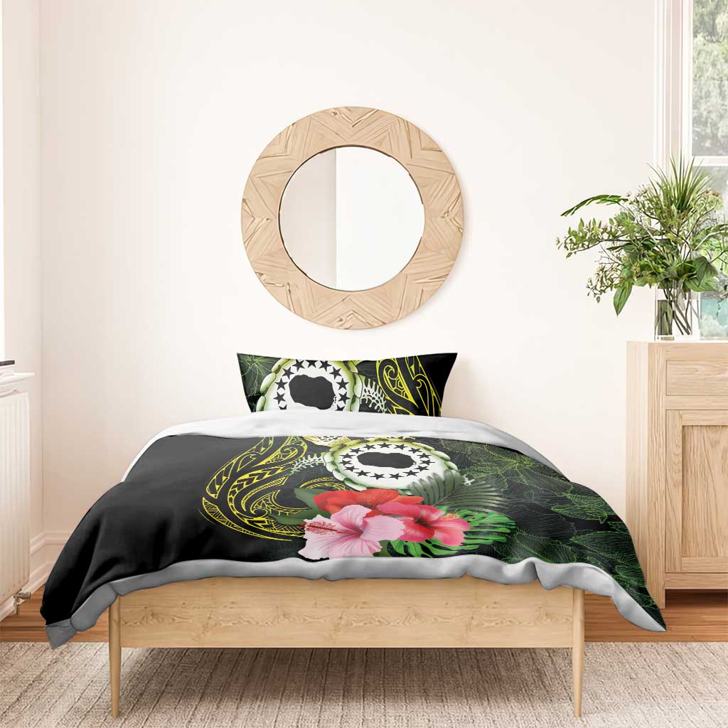 Kia Orana Cook Islands Bedding Set Turtle and Hibiscus Polynesian Pattern