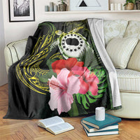 Kia Orana Cook Islands Blanket Turtle and Hibiscus Polynesian Pattern LT03 Yellow - Polynesian Pride