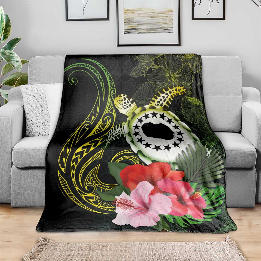 Kia Orana Cook Islands Blanket Turtle and Hibiscus Polynesian Pattern LT03 - Polynesian Pride