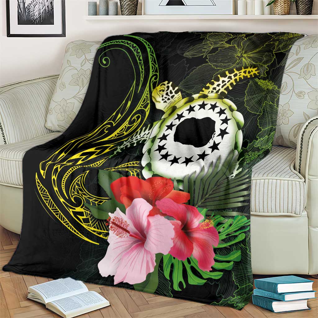 Kia Orana Cook Islands Blanket Turtle and Hibiscus Polynesian Pattern LT03 - Polynesian Pride