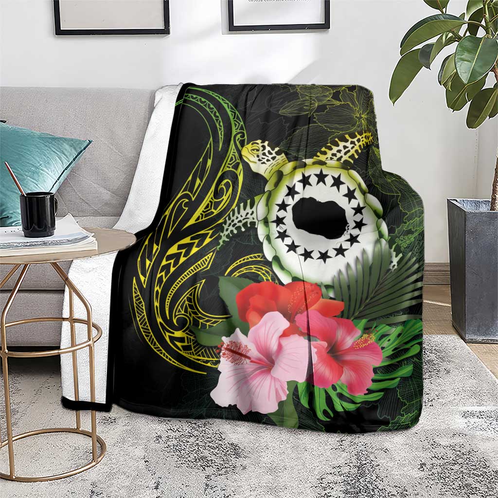 Kia Orana Cook Islands Blanket Turtle and Hibiscus Polynesian Pattern LT03 - Polynesian Pride