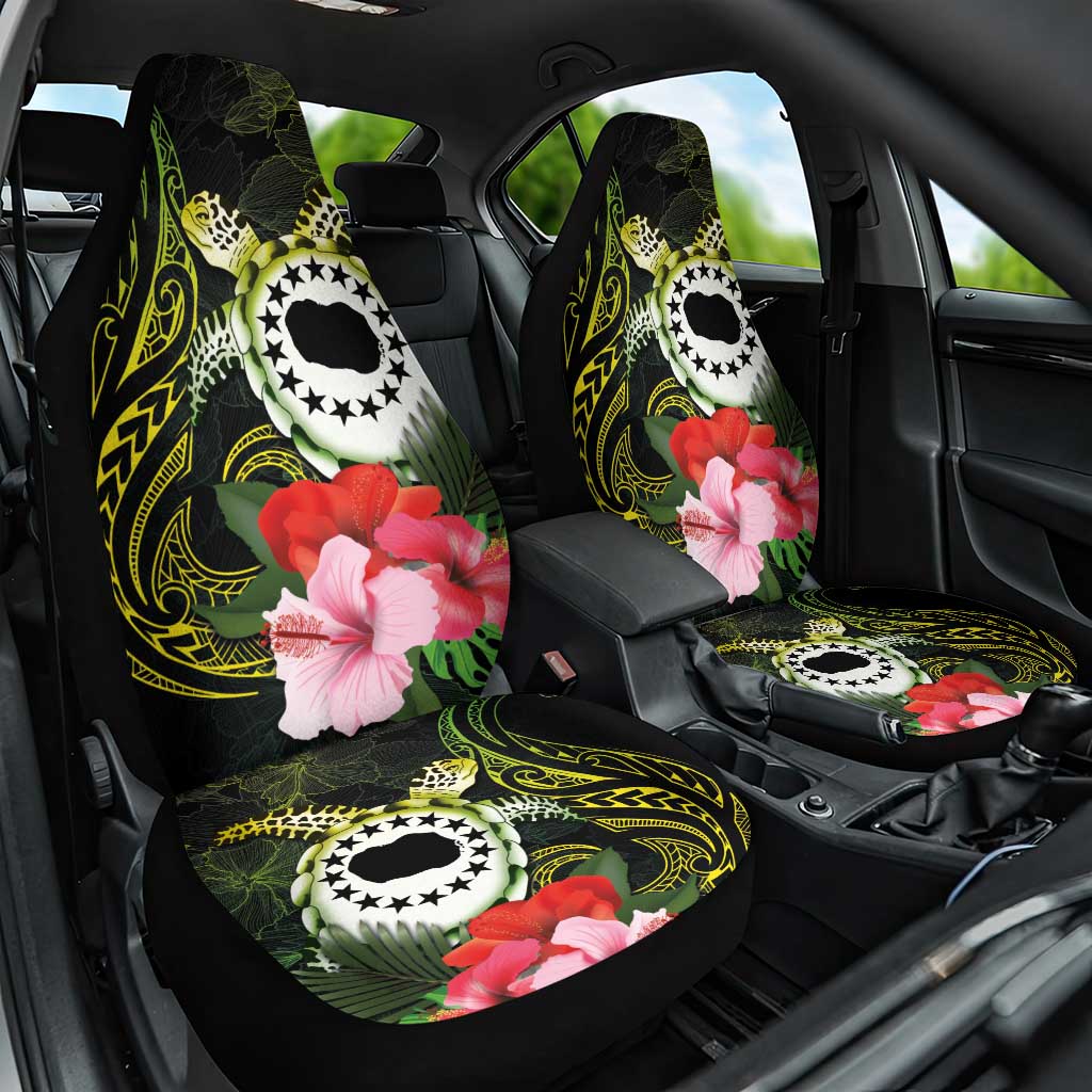 Kia Orana Cook Islands Car Seat Cover Turtle and Hibiscus Polynesian Pattern