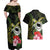 Kia Orana Cook Islands Couples Matching Off Shoulder Maxi Dress and Hawaiian Shirt Turtle and Hibiscus Polynesian Pattern