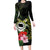 Kia Orana Cook Islands Family Matching Long Sleeve Bodycon Dress and Hawaiian Shirt Turtle and Hibiscus Polynesian Pattern