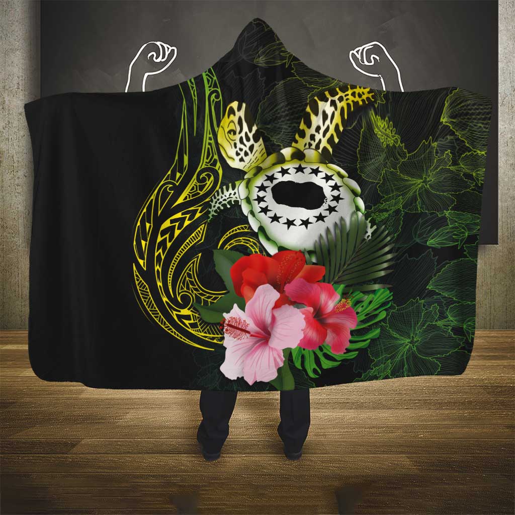 Kia Orana Cook Islands Hooded Blanket Turtle and Hibiscus Polynesian Pattern LT03 - Polynesian Pride