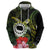 Kia Orana Cook Islands Hoodie Turtle and Hibiscus Polynesian Pattern