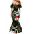 Kia Orana Cook Islands Mermaid Dress Turtle and Hibiscus Polynesian Pattern