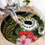 Kia Orana Cook Islands Round Carpet Turtle and Hibiscus Polynesian Pattern