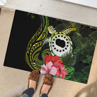 Kia Orana Cook Islands Rubber Doormat Turtle and Hibiscus Polynesian Pattern LT03 - Polynesian Pride