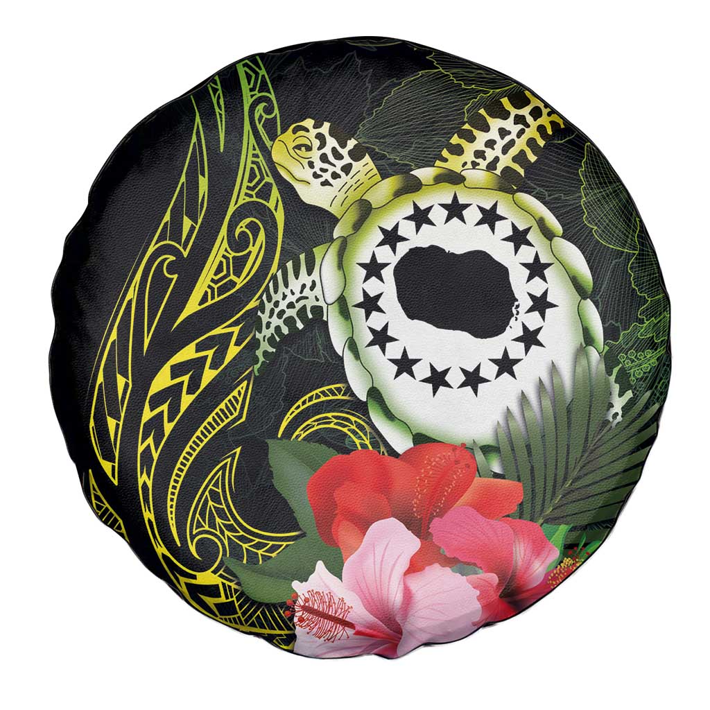 Kia Orana Cook Islands Spare Tire Cover Turtle and Hibiscus Polynesian Pattern LT03 - Polynesian Pride