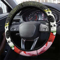 Kia Orana Cook Islands Steering Wheel Cover Turtle and Hibiscus Polynesian Pattern LT03 - Polynesian Pride