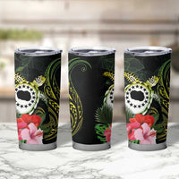 Kia Orana Cook Islands Tumbler Cup Turtle and Hibiscus Polynesian Pattern LT03 - Polynesian Pride