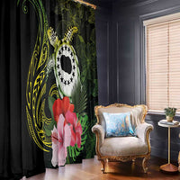 Kia Orana Cook Islands Window Curtain Turtle and Hibiscus Polynesian Pattern LT03 - Polynesian Pride