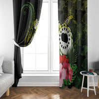 Kia Orana Cook Islands Window Curtain Turtle and Hibiscus Polynesian Pattern LT03 - Polynesian Pride
