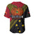 Papua new Guinea Goroka Show Baseball Jersey Bird-of-paradise and Melanesian Tattoo Pattern