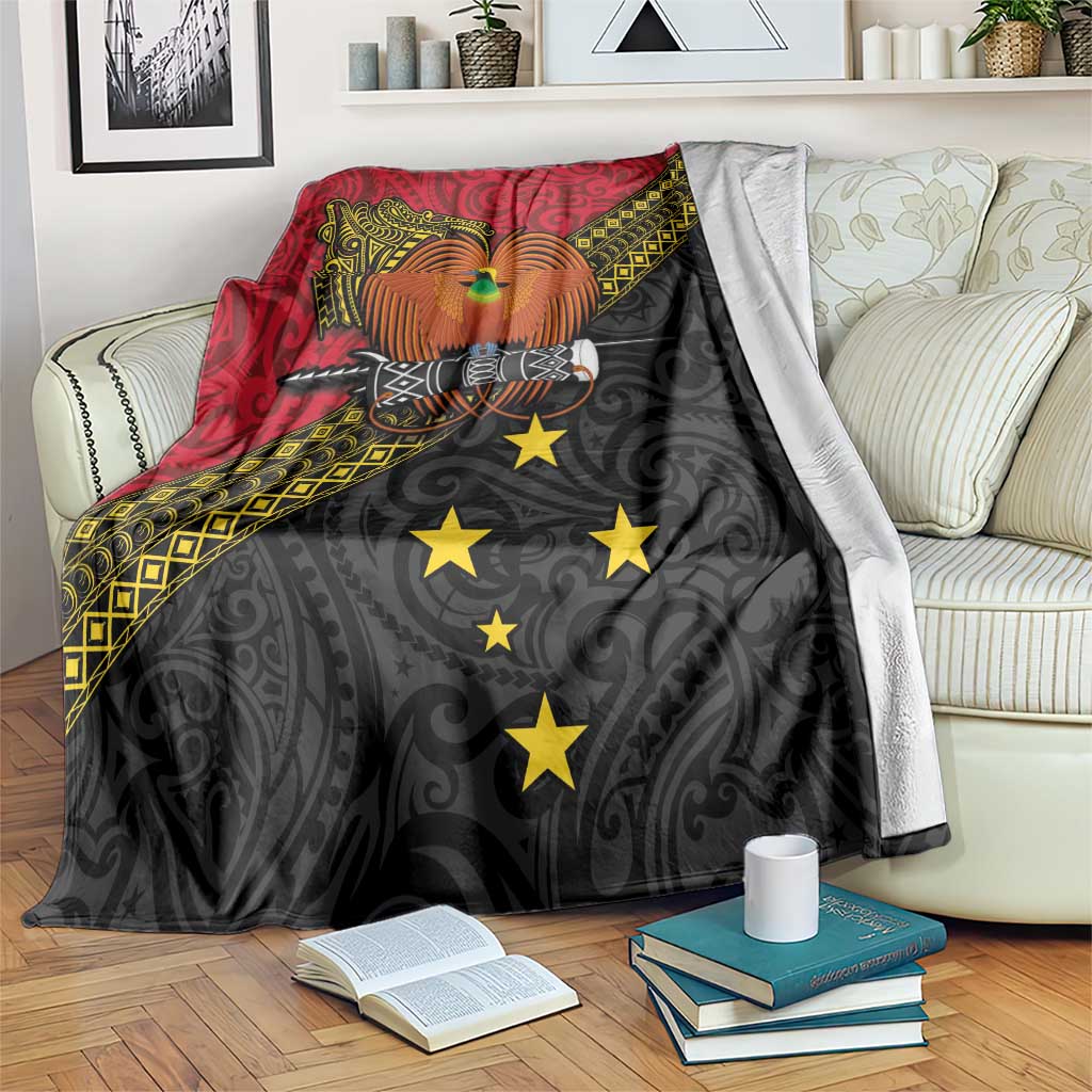 Papua New Guinea Goroka Show Blanket Bird-of-paradise and Melanesian Tattoo Pattern LT03 Red - Polynesian Pride