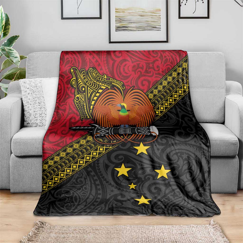 Papua New Guinea Goroka Show Blanket Bird-of-paradise and Melanesian Tattoo Pattern LT03 - Polynesian Pride