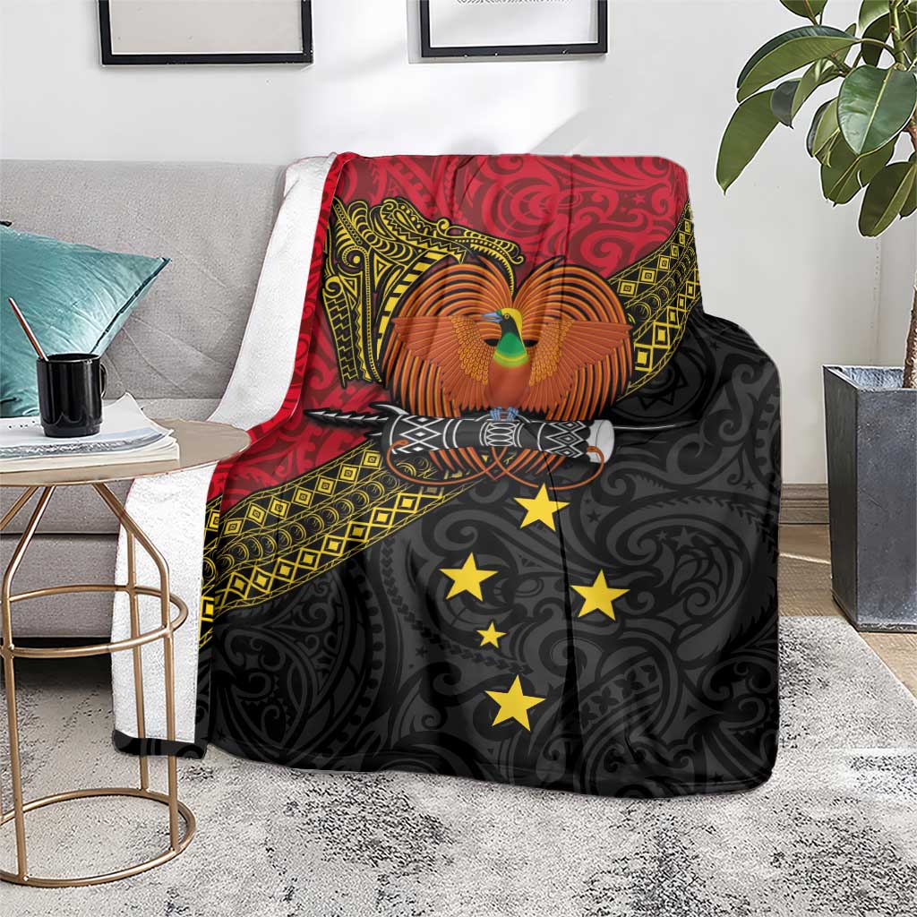 Papua New Guinea Goroka Show Blanket Bird-of-paradise and Melanesian Tattoo Pattern LT03 - Polynesian Pride