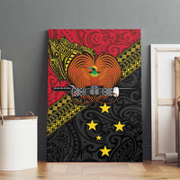 Papua New Guinea Goroka Show Canvas Wall Art Bird-of-paradise and Melanesian Tattoo Pattern LT03 - Polynesian Pride