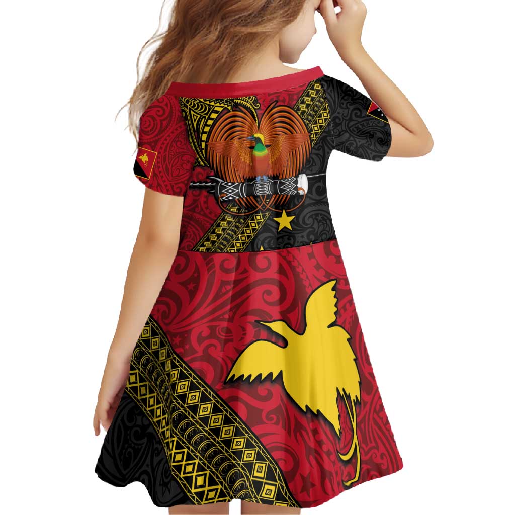 Papua new Guinea Goroka Show Family Matching Mermaid Dress and Hawaiian Shirt Bird-of-paradise and Melanesian Tattoo Pattern
