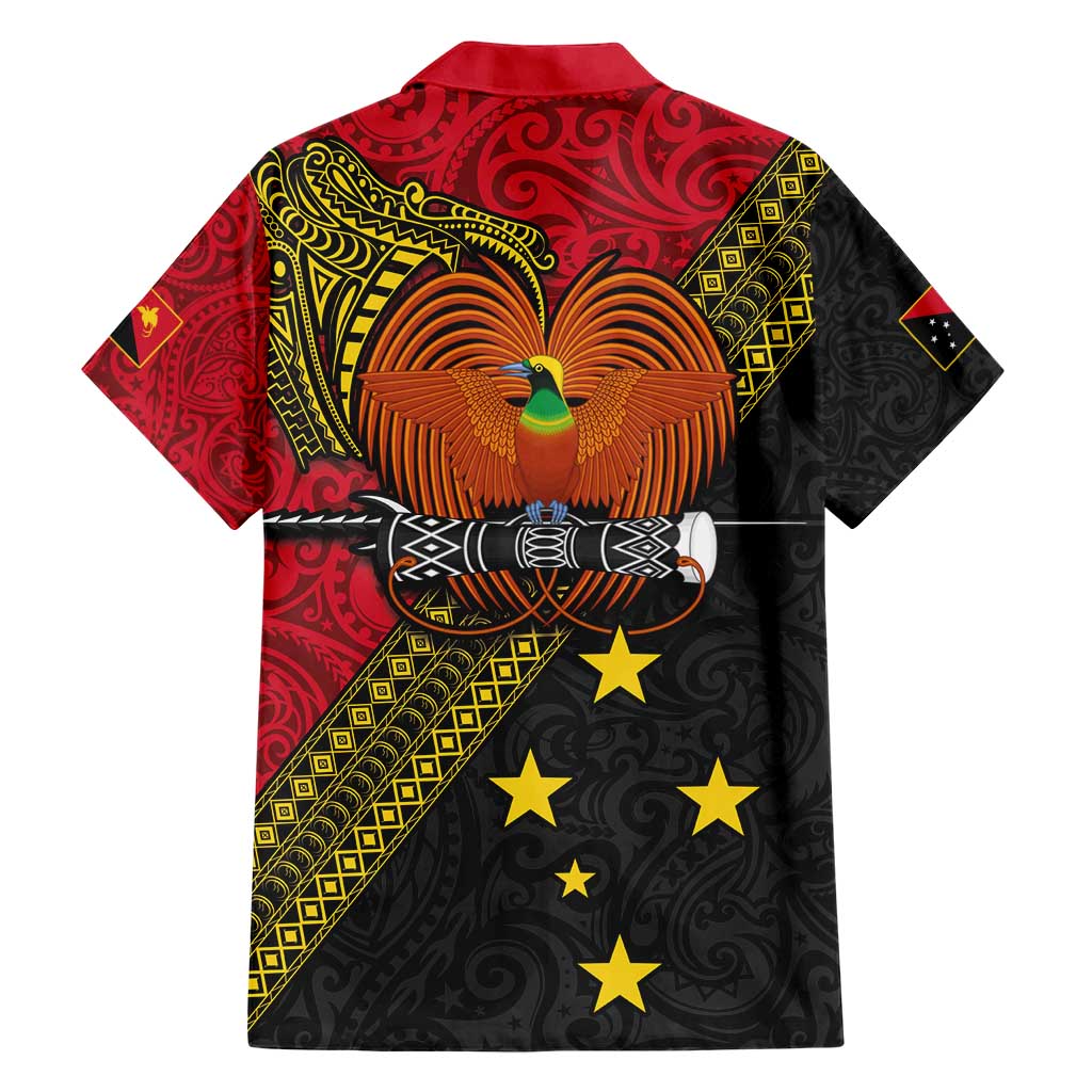 Papua New Guinea Goroka Show Hawaiian Shirt Bird-of-paradise and Melanesian Tattoo Pattern LT03 - Polynesian Pride