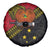 Papua new Guinea Goroka Show Spare Tire Cover Bird-of-paradise and Melanesian Tattoo Pattern