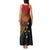 Papua new Guinea Goroka Show Tank Maxi Dress Bird-of-paradise and Melanesian Tattoo Pattern