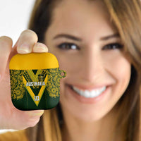 Australia Rugby Custom AirPods Case Aboriginal Art Sporty Style LT03 Green - Polynesian Pride