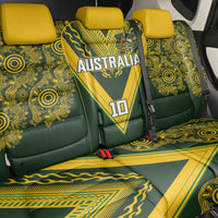 Australia Rugby Custom Back Car Seat Cover Aboriginal Art Sporty Style - Polynesian Pride