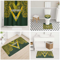 Australia Rugby Custom Bathroom Set Aboriginal Art Sporty Style LT03 - Polynesian Pride