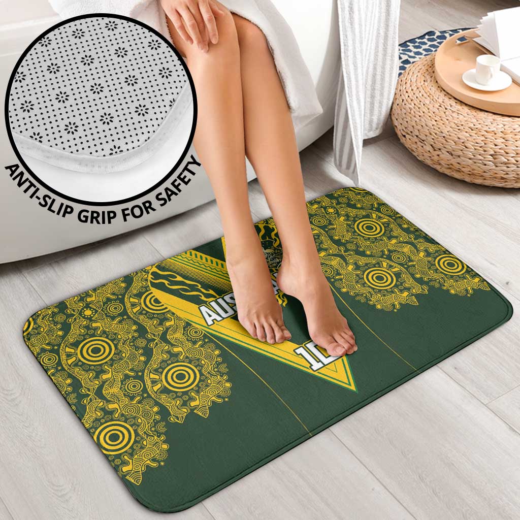Australia Rugby Custom Bathroom Set Aboriginal Art Sporty Style LT03 - Polynesian Pride