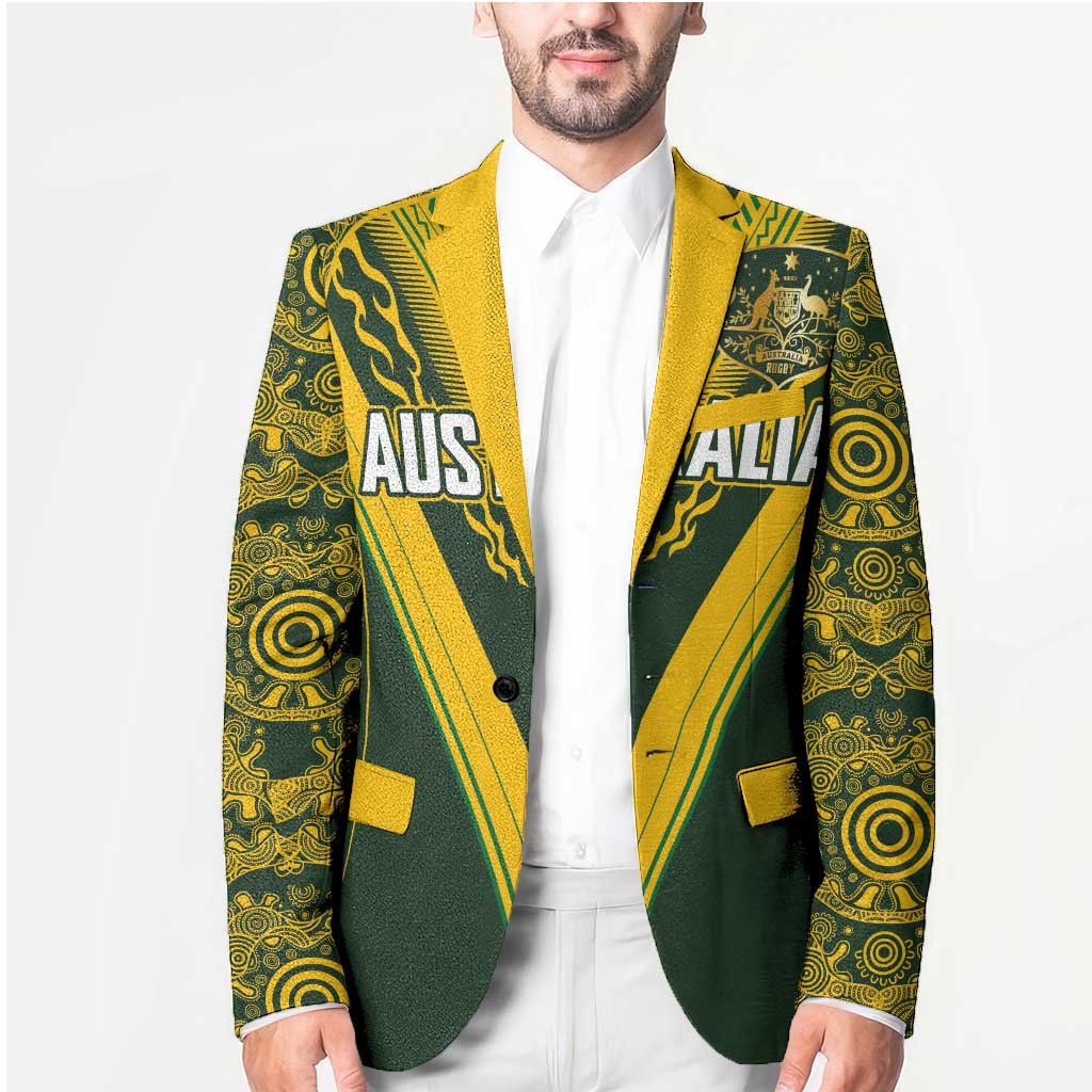 Australia Rugby Custom Blazer Aboriginal Art Sporty Style LT03 - Polynesian Pride