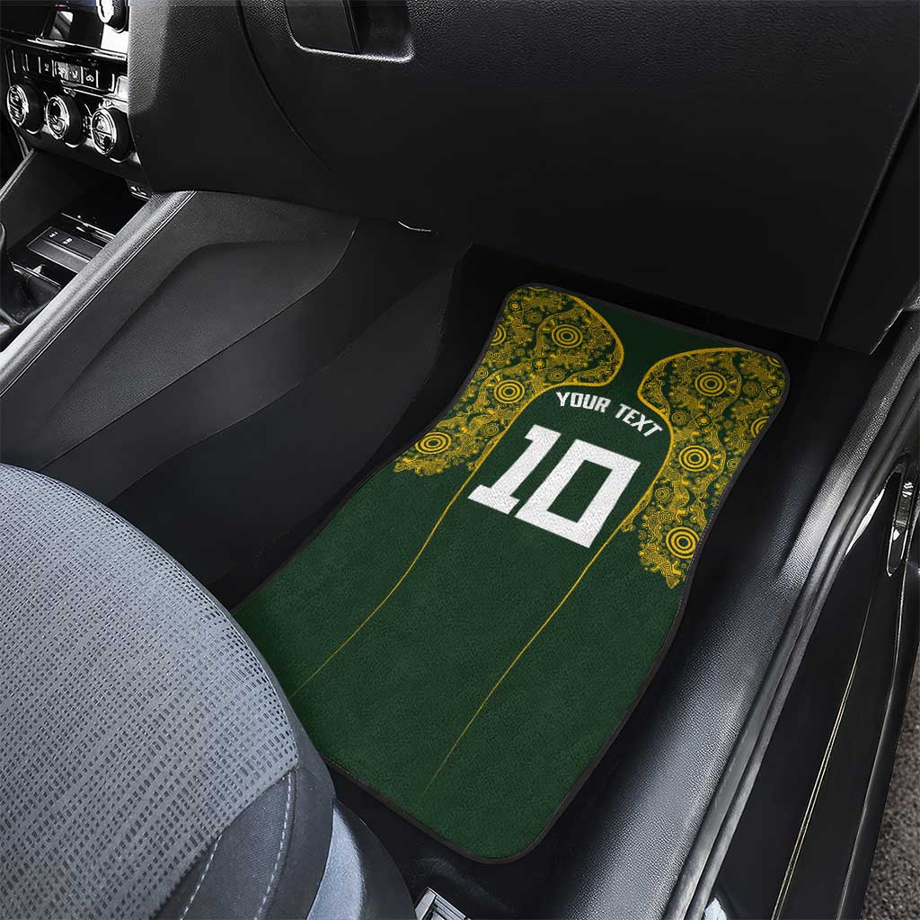 Australia Rugby Custom Car Mats Aboriginal Art Sporty Style LT03 - Polynesian Pride