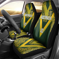 Australia Rugby Custom Car Seat Cover Aboriginal Art Sporty Style - Polynesian Pride