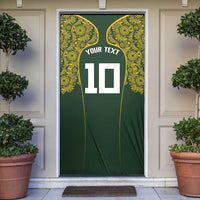 Australia Rugby Custom Door Cover Aboriginal Art Sporty Style LT03 Green - Polynesian Pride