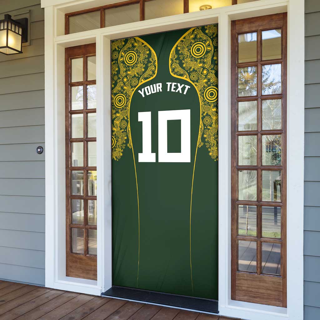 Australia Rugby Custom Door Cover Aboriginal Art Sporty Style LT03 - Polynesian Pride